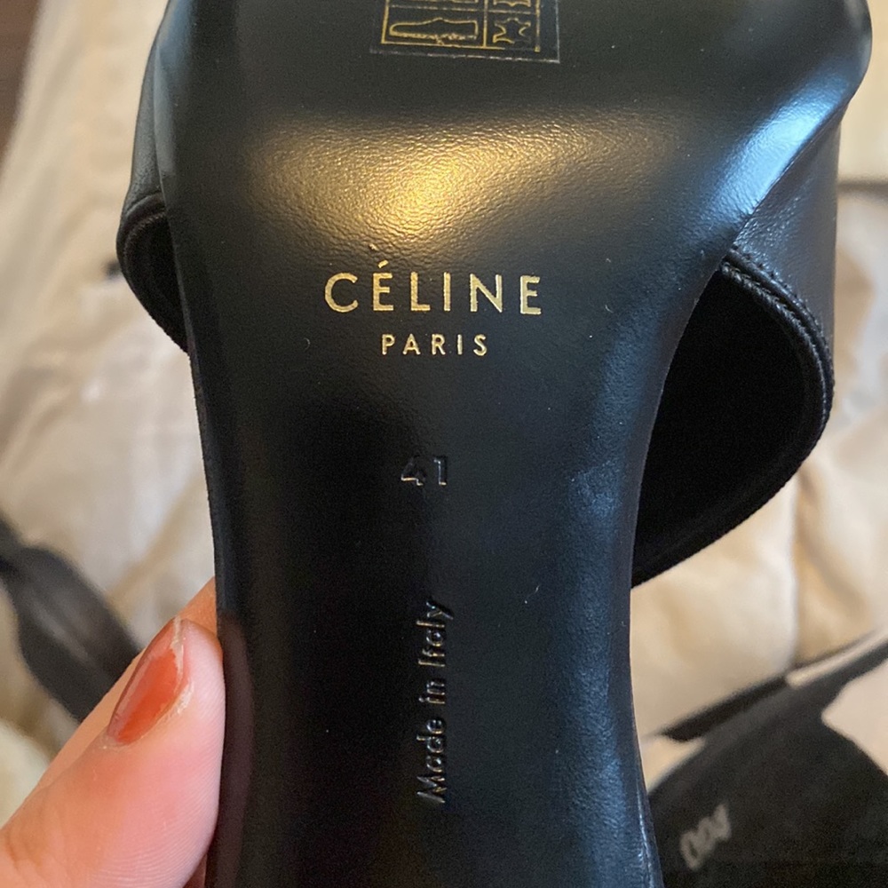 Celine black leather heels - Picture 4 of 6
